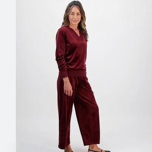 Macy's Rich Burgundy Velvet Lounge Set